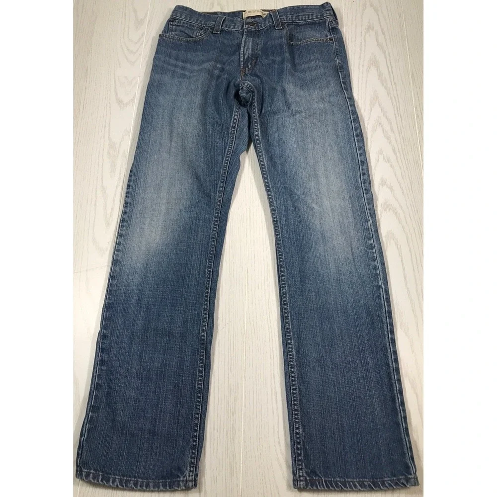 Vintage Y2K Levi's 514 Slim Straight Jeans Mens 34x34 Blue Mid Rise Cotton Retro